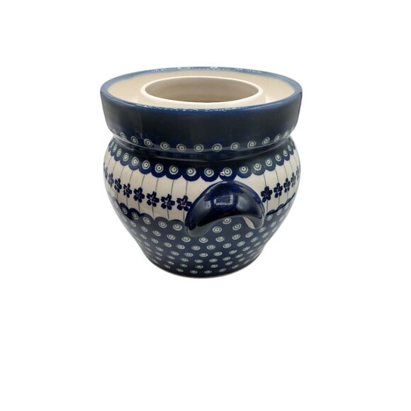 Handmade Polish Pottery Fermenting Crock With Lid & Handles - Boleslawiec U4 - B - Picture 4 of 8